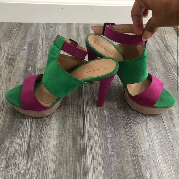 Zara Trafaluc platform multi color block hills shoes - Picture 6 of 13